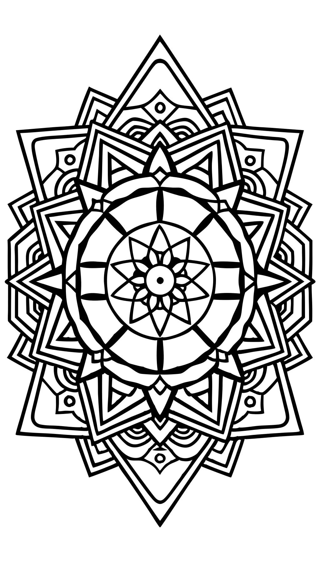 coloriages de mandala géométrique